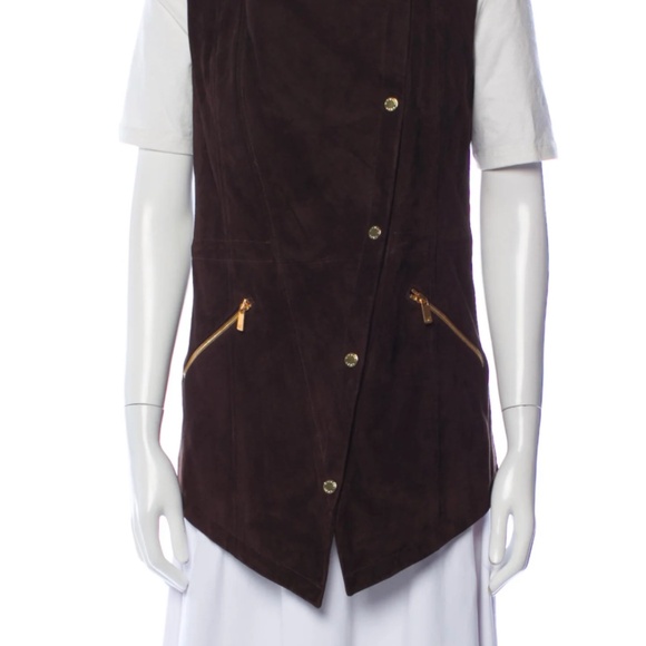Michael Kors Collection Brown Suede Vest Size: XS | US 2 Excellent Condition - Picture 2 of 5